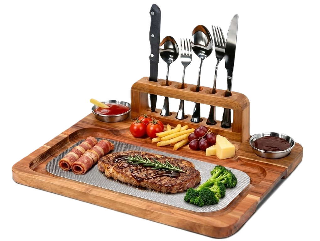 Acacia Wood Steak Board Set